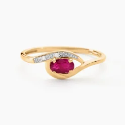 Bague Emotion Or Jaune Rubis Diamant