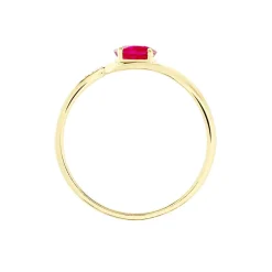 Bague Emotion Or Jaune Rubis Diamant