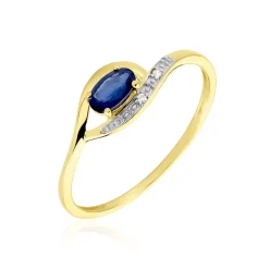 Bague Emotion Or Jaune Saphir Diamant