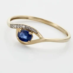 Bague Emotion Or Jaune Saphir Diamant