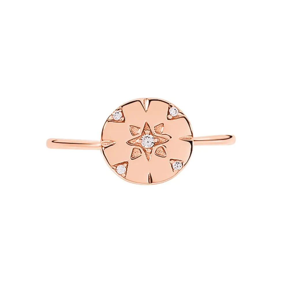 Bague Erinna Argent Rose Oxyde De Zirconium