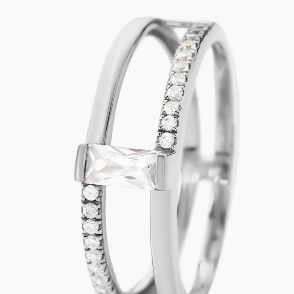 Bague Erynn Argent Blanc Oxyde De Zirconium