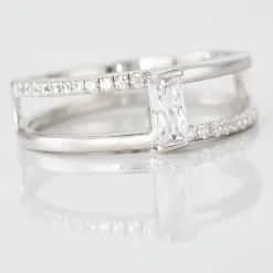 Bague Erynn Argent Blanc Oxyde De Zirconium