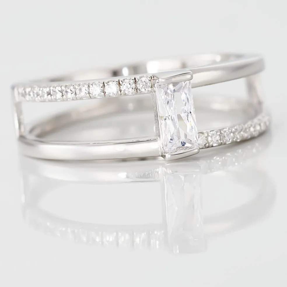 Bague Erynn Argent Blanc Oxyde De Zirconium