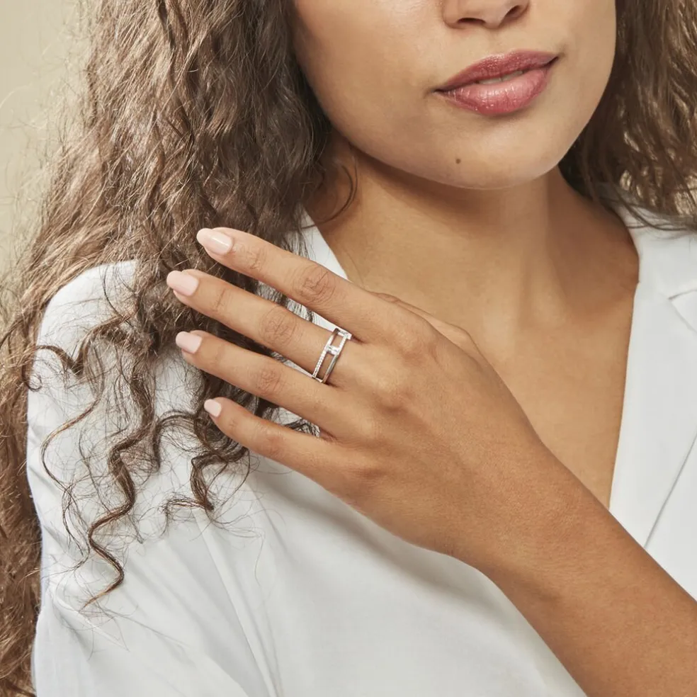 Bague Erynn Argent Blanc Oxyde De Zirconium
