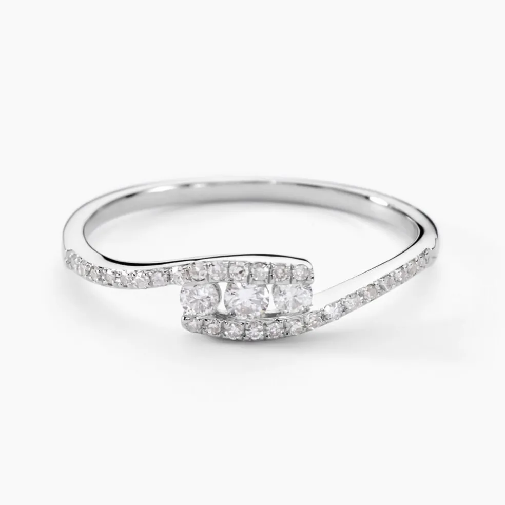 Bague Eternite Or Blanc Diamant