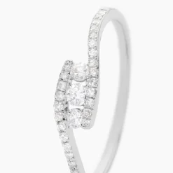 Bague Eternite Or Blanc Diamant