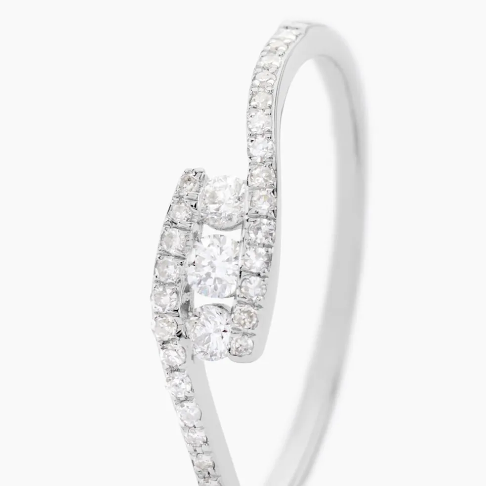 Bague Eternite Or Blanc Diamant