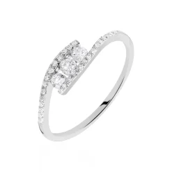 Bague Eternite Or Blanc Diamant