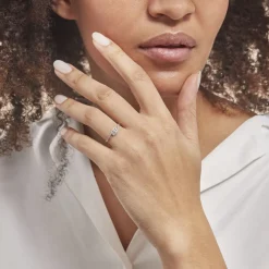 Bague Eternite Or Blanc Diamant