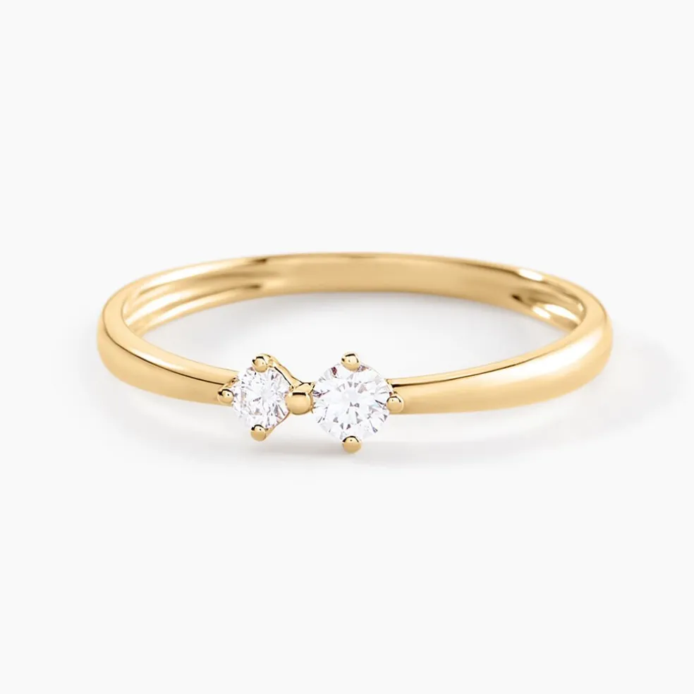 Bague Eugenio Or Jaune Diamant Synthétique