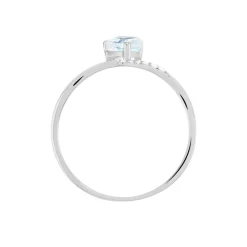 Bague Eva Or Blanc Topaze Et Oxyde De Zirconium