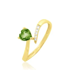 Bague Eva Or Jaune Péridot Et Diamant