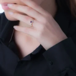 Bague Eva Or Jaune Quartz Et Diamant