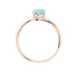 Bague Eva Or Rose Topaze Et Diamant