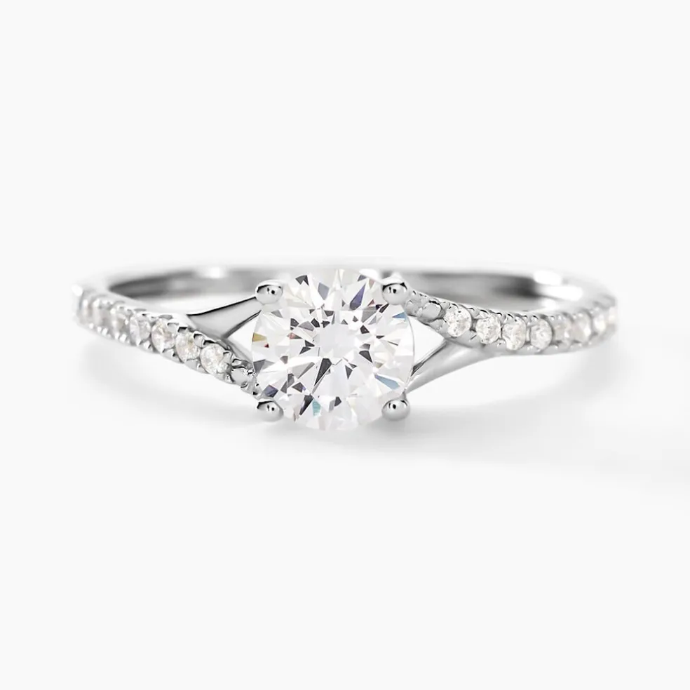 Bague Evita Or Blanc Oxyde De Zirconium