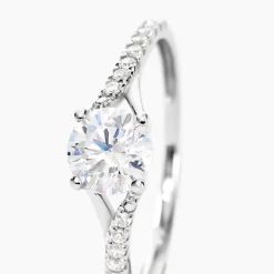 Bague Evita Or Blanc Oxyde De Zirconium