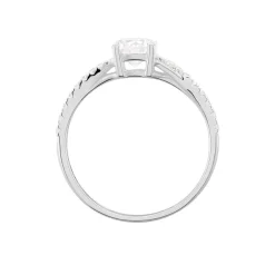 Bague Evita Or Blanc Oxyde De Zirconium
