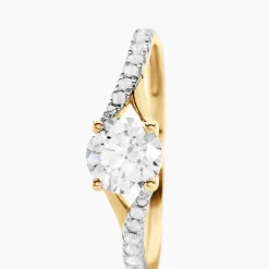 Bague Evita Or Jaune Oxyde De Zirconium