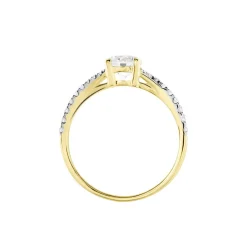Bague Evita Or Jaune Oxyde De Zirconium