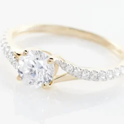 Bague Evita Or Jaune Oxyde De Zirconium