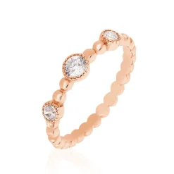 Bague Fahriye Argent Rose Oxyde De Zirconium
