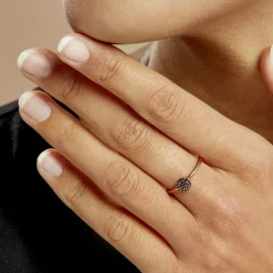 Bague Fares Argent Rose Spinelle