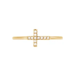 Bague Fatos Plaqué Or Jaune Oxyde De Zirconium