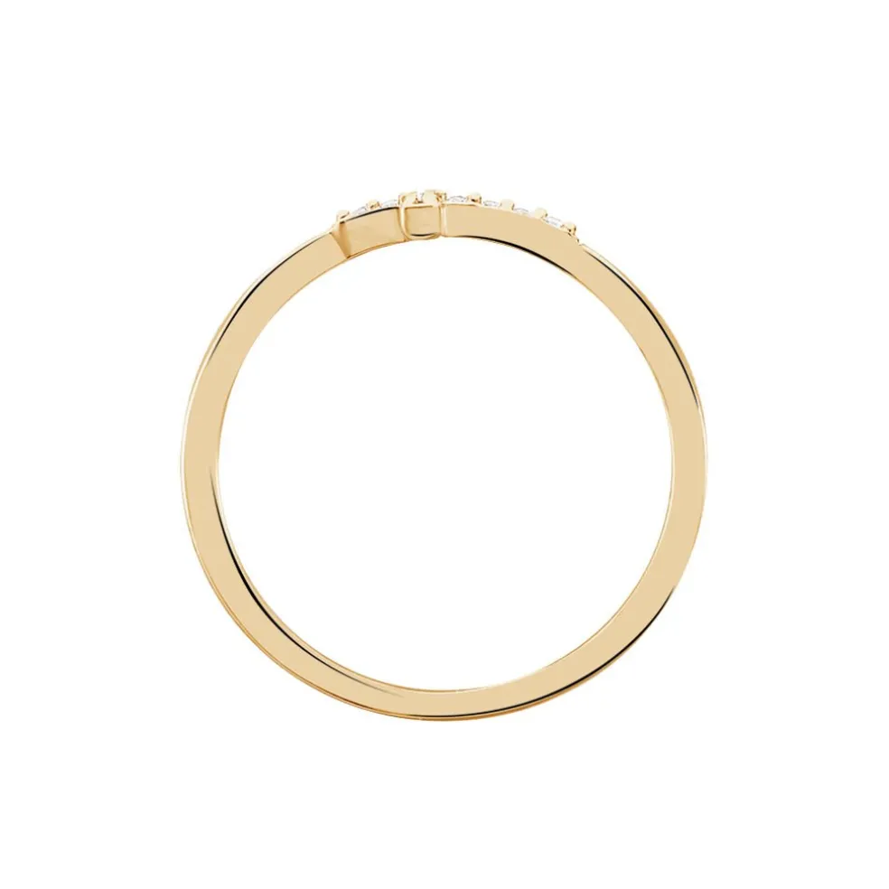 Bague Fatos Plaqué Or Jaune Oxyde De Zirconium