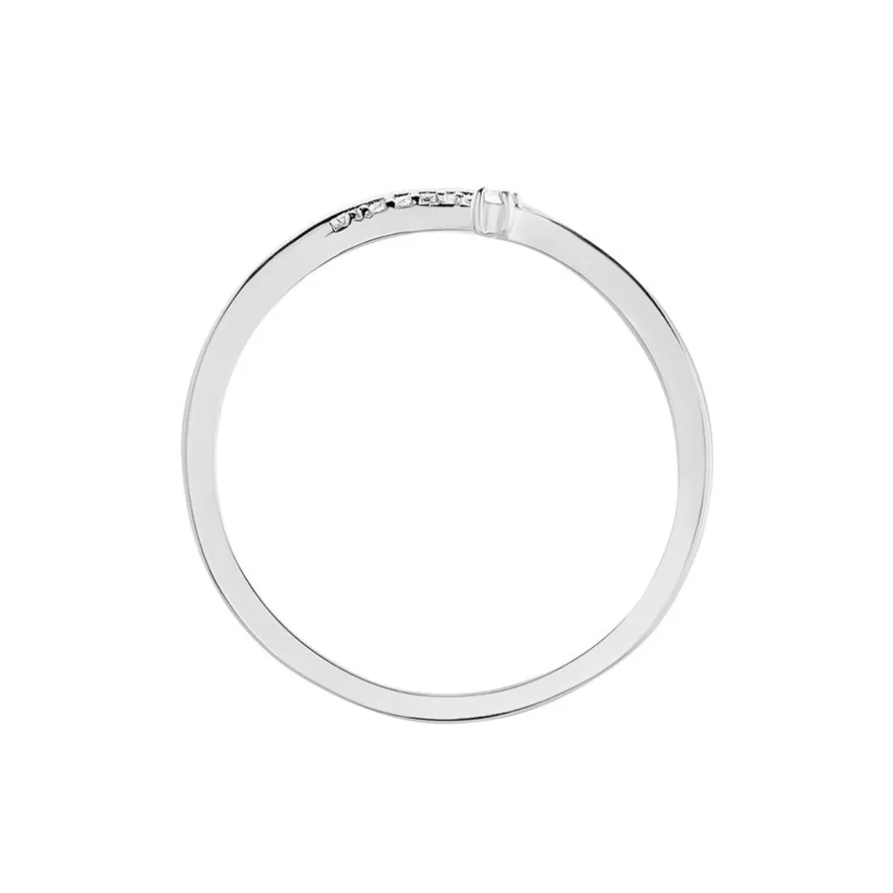 Bague Feath Argent Blanc Oxyde De Zirconium