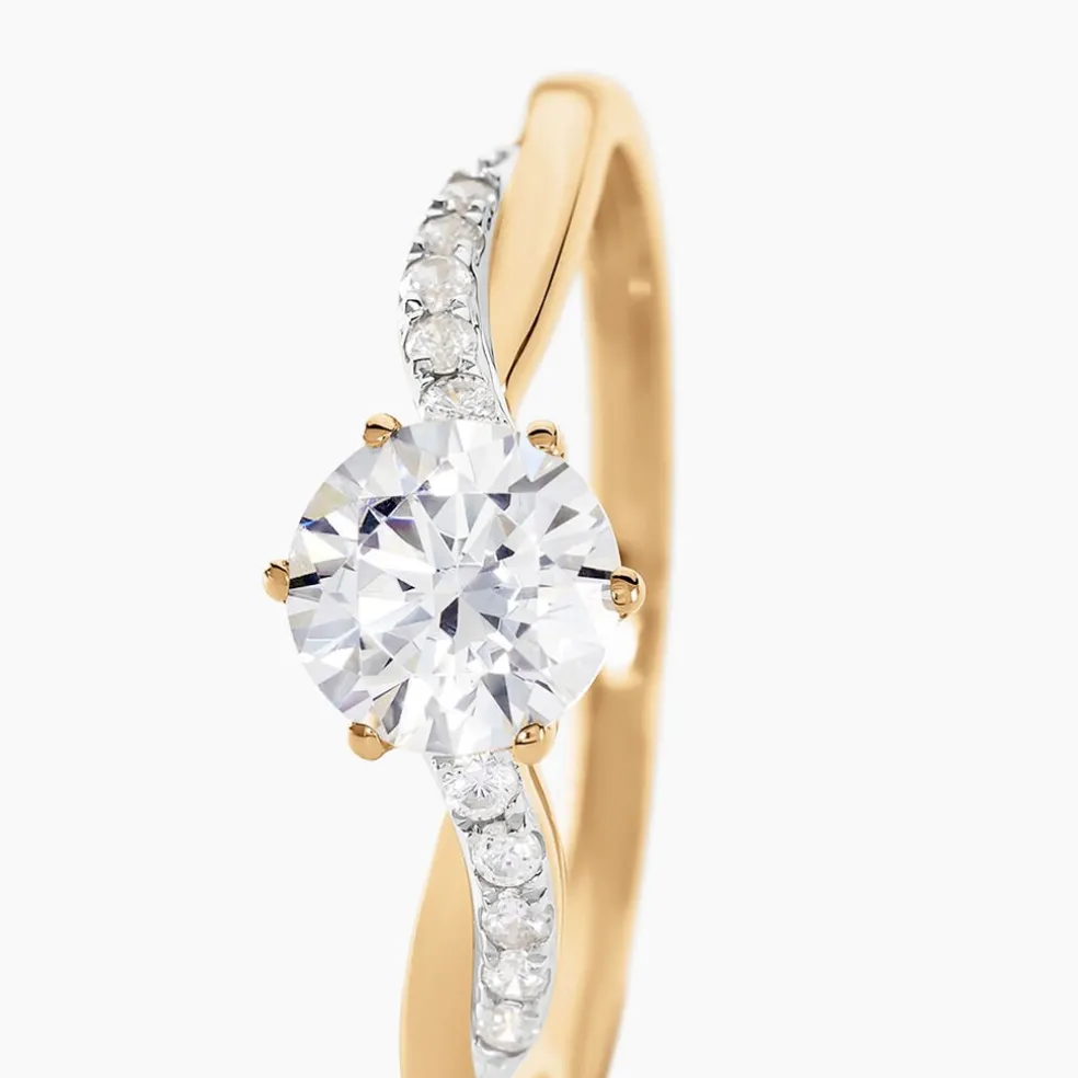 Bague Filipa Or Bicolore Oxyde De Zirconium