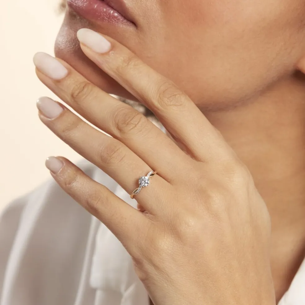 Bague Filipa Or Bicolore Oxyde De Zirconium