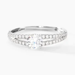 Bague Fina Or Blanc Oxyde De Zirconium