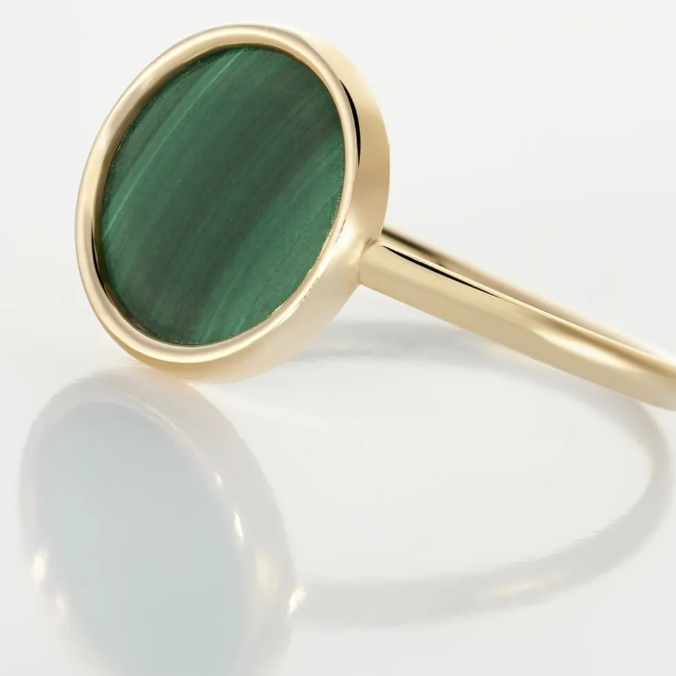 Bague Florica Or Jaune Malachite