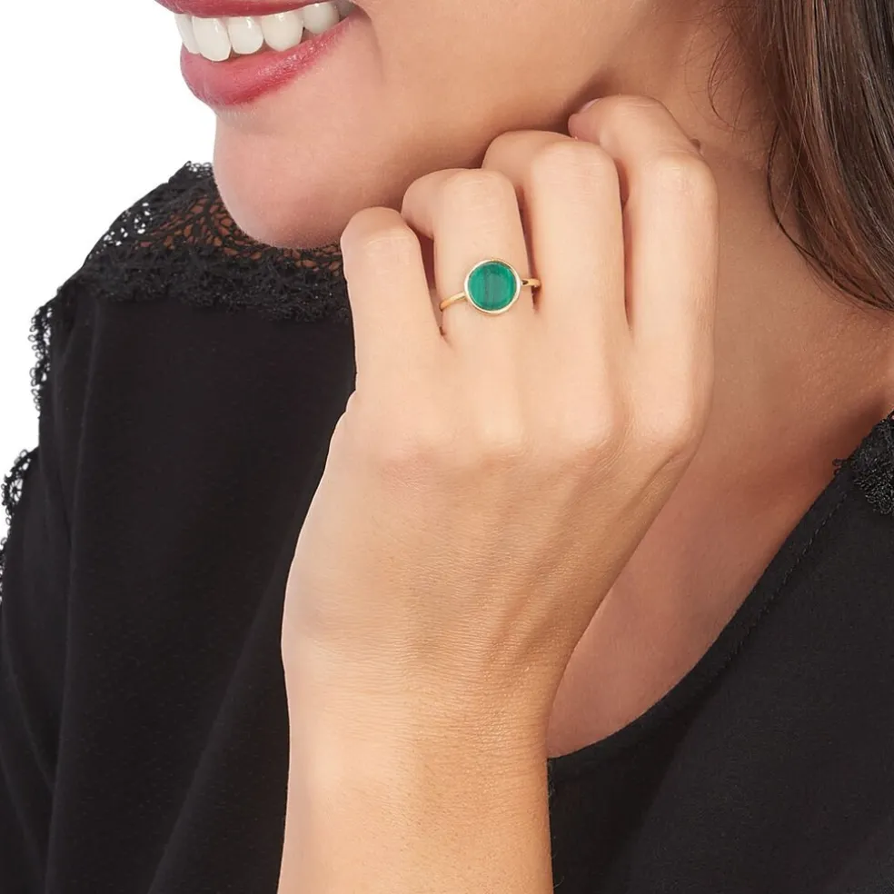 Bague Florica Or Jaune Malachite