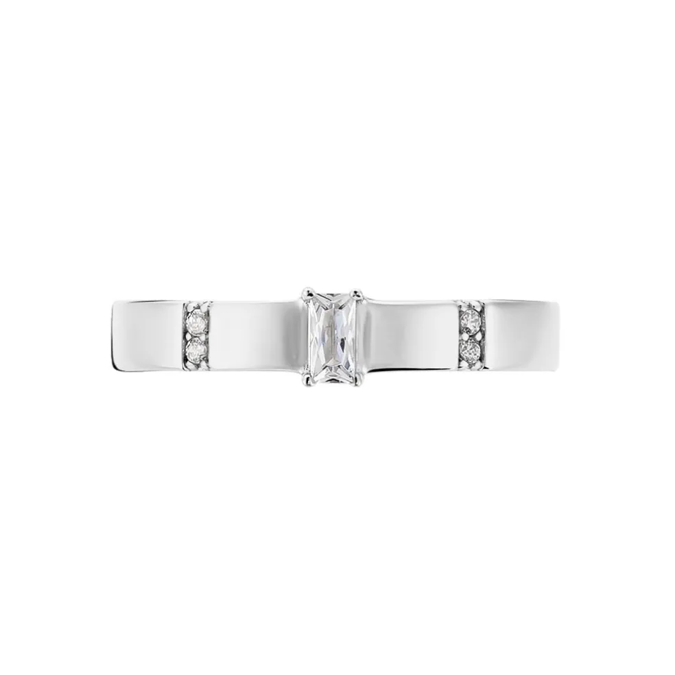 Bague Frey Argent Blanc Oxyde De Zirconium