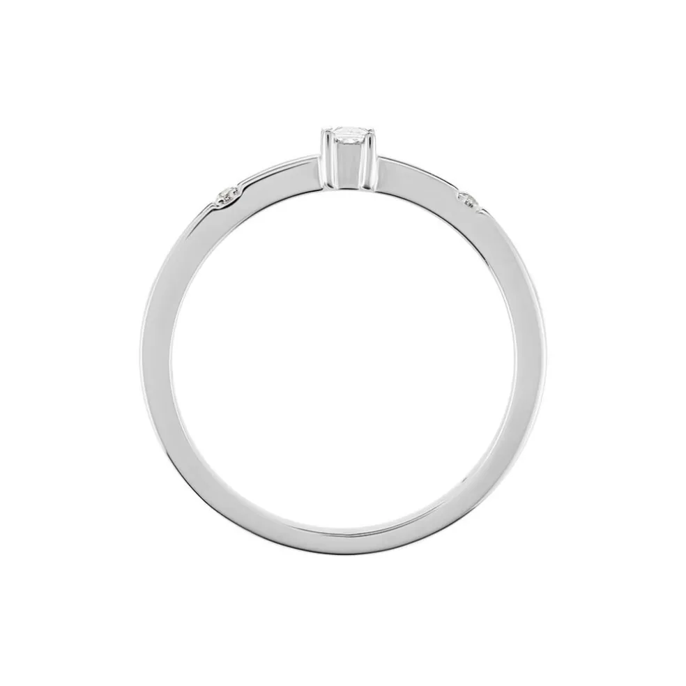 Bague Frey Argent Blanc Oxyde De Zirconium