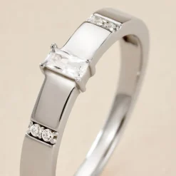 Bague Frey Argent Blanc Oxyde De Zirconium