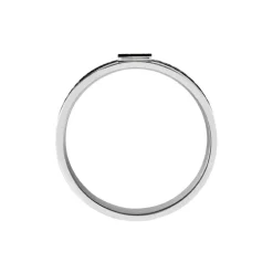 Bague Gaetane Acier Blanc