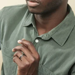 Bague Gaetane Acier Blanc