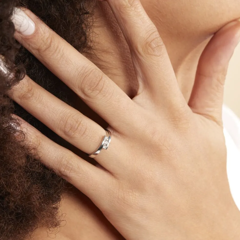 Bague Galya Or Blanc Diamant