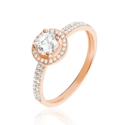 Bague Garine Or Rose Oxyde De Zirconium
