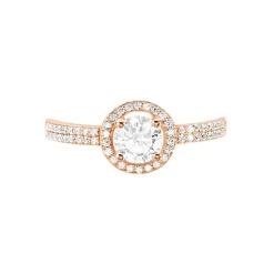 Bague Garine Or Rose Oxyde De Zirconium