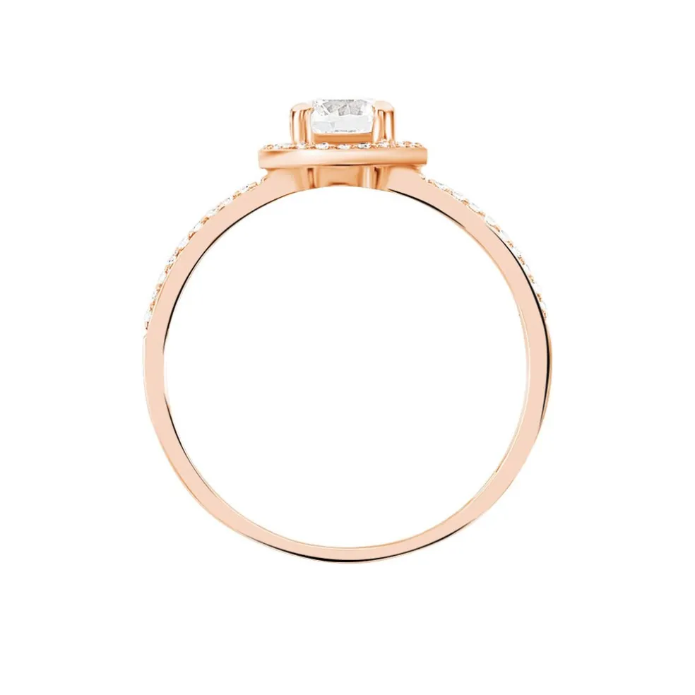 Bague Garine Or Rose Oxyde De Zirconium