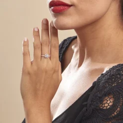 Bague Garine Or Rose Oxyde De Zirconium