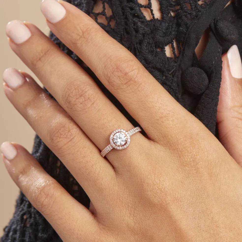 Bague Garine Or Rose Oxyde De Zirconium