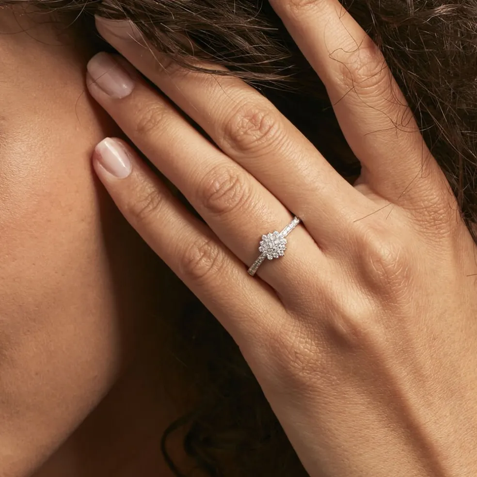 Bague Garoune Argent Blanc Oxyde De Zirconium