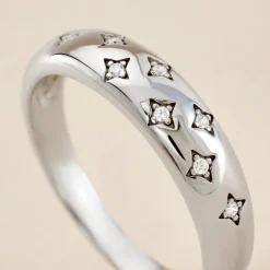 Bague Garrett Argent Blanc Oxyde De Zirconium