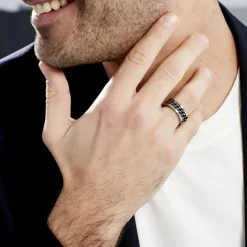 Bague Gaston Acier Blanc