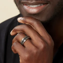 Bague Gaston Acier Blanc